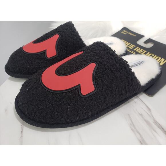 NEW True Religion Men's Slippers SMALL‎ 7/8 Slip On Horseshoe House Shoe - Picture 2 of 5